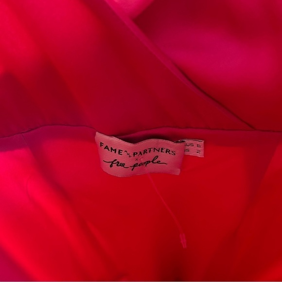 Fame & Partners x Free People Essie Dress in Hot Pink sz 6 - Picture 5 of 5